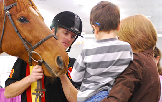 Horses with children